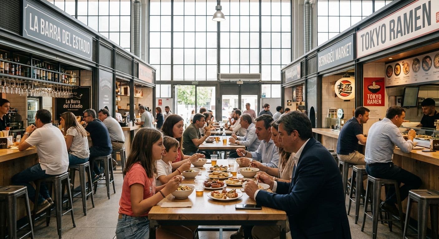 Bernabéu Market: El nuevo modelo de negocio para restaurantes en estadios